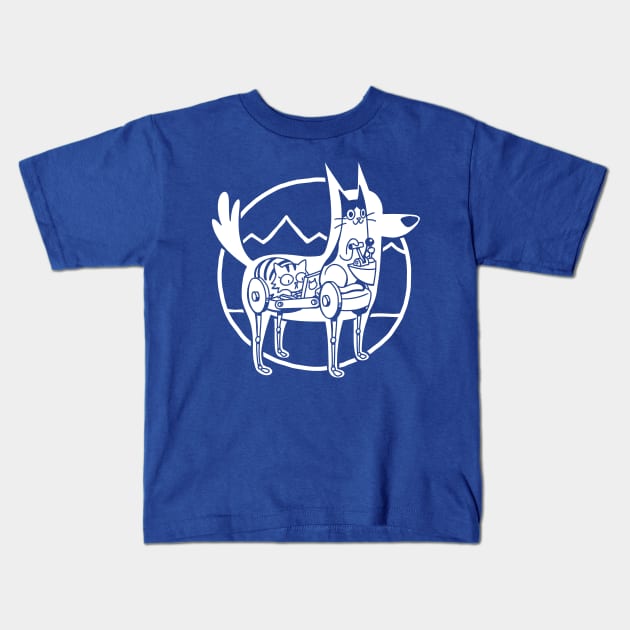 Canine Configuration Dark Kids T-Shirt by spacecoyote